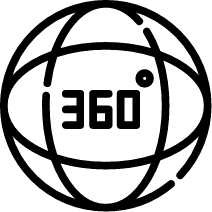 360 degrees sphere - icon